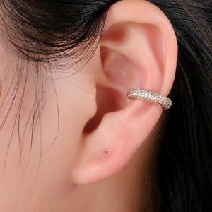 Cubic Zirconia Gold Ear Cuff